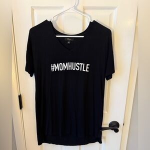 Cupio Black #MomHustle Short Sleeve Tee